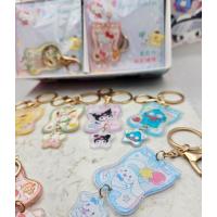 sanrio kawaii şeffaf baskılı parıltılı sevimli anahtarlık çanta süsü hediyelik model seçenekli 1adet