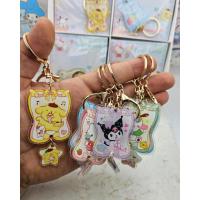 sanrio kawaii şeffaf baskılı parıltılı sevimli anahtarlık çanta süsü hediyelik model seçenekli 1adet