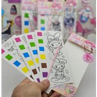 sanrio kawaii sulu boyama posterleri fırçalı anahtarlıklı sulu boyama seti okul öncesi hediyelik