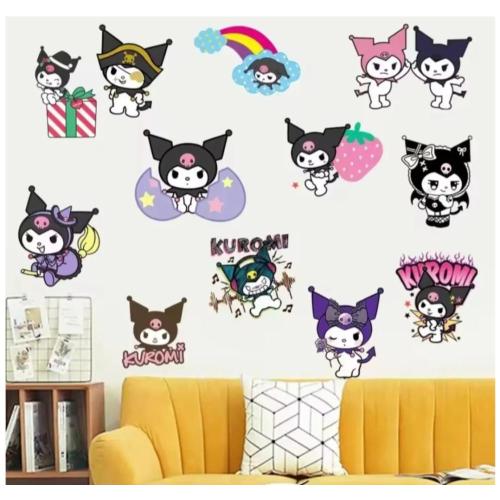 sanrio kuromi büyük boy duvar sticker çıkartmaları kuromi süsleme çocuk odası eğlence dekor