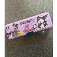 Sanrio Kuromi Çok bölmeli Çarpım Tablolu Kalemtraşlı 23 cm Kalemlik Kalem Kutusu Doğum Günü Hediye