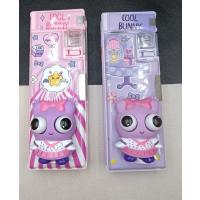 Sanrio Lüks cool bunny Iki Kapaklı Dragon Gözleri Fırlayan Oyuncaklı Kalemlik Kalem Traşlı Kalem Kutusu 1adet