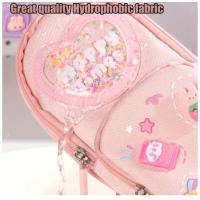 sanrio pembe figürlü çok bölmeli geniş kapasiteli kanvas kalemlik çanta cüzdan okul öncesi sevimli