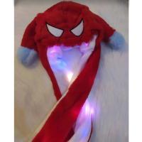 Spider Man Kırmızı Peluş Işıklı Kulakları Oynar Peluş Şapka Bere A Kalite Sevimli