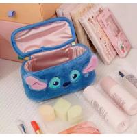 stitch peluş el çantası makyaj çantası çift yönlü fermuarlı sevimli kaliteli özel seri