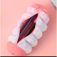 tırtıl tasarımlı yuvarlık peluş kalemlik sevimli kaliteli okul öncesi hediyelik kalemlik cüzdan